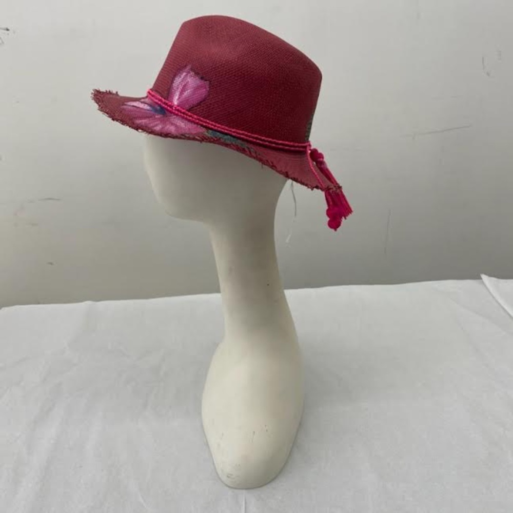 Pink Straw Hat - Picture 2 of 2